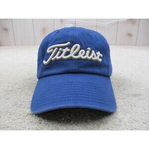 Titleist Hat Cap Strap Back Blue Athletic Adjustable Golfing Golf Golfer Mens